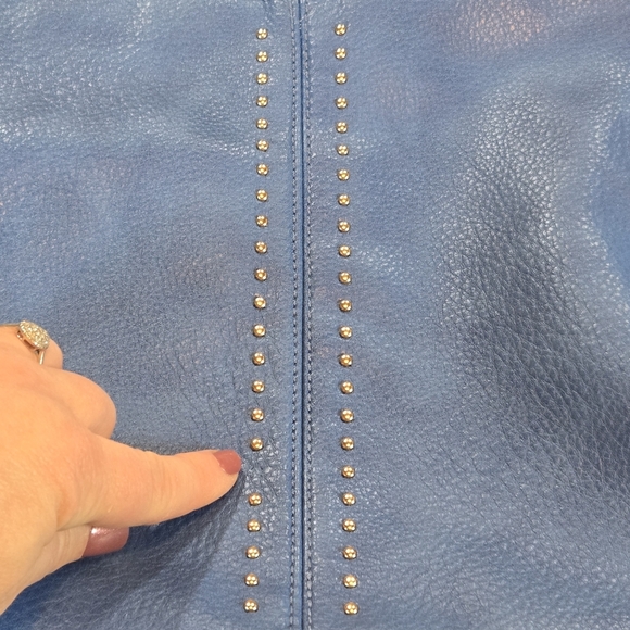 Montana West Select Blue Shoulder Bag Crossbody Strap Large Vegan Leather - Picture 9 of 10